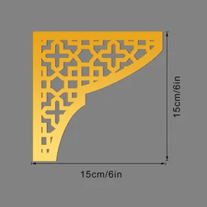 Adesivo murale decorativo per angoli in acrilico stile Medio Oriente design geometrico 15cm.