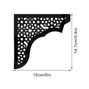 Adesivo murale angolare geometrico in acrilico del Medio Oriente, decalcomania stella 15cm