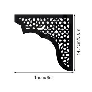 Adesivo da parete angolare decorativo in acrilico stile Medio Oriente geometrico.