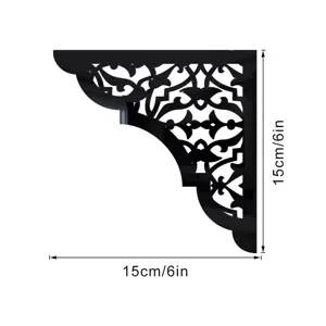 Stile mediorientale adesivo angolare in acrilico adesivo murale decorativo nero cavo 15cm