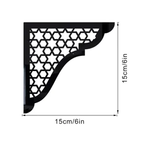Adesivo murale angolo acrilico stile Medio Oriente festivo decorativo stella geometrica 15cm