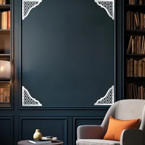 Set di adesivi decorativi angolari da parete in acrilico stile islamico, arredamento casa.