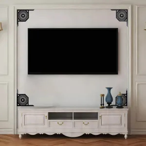 Adesivi murali decorativi ad angolo in acrilico in stile orientale per il soggiorno.