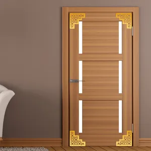 Adesivi murali decorativi per angoli di porte in acrilico dorato stile Medio Oriente chic!