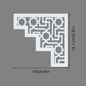 Adesivo murale angolare in acrilico stile Medio Oriente decorativo geometrico porta