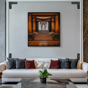 Adesivo murale decorativo d'angolo in acrilico per porte e pareti, design d'interni moderno.