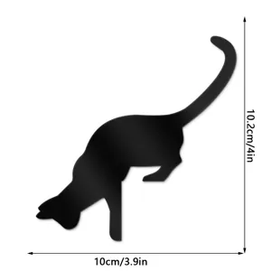Acrylic cat wall sticker switch cover decal cute silhouette home decor size details 10x10cm