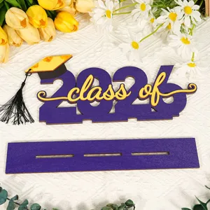 2026 decorazione da tavolo in legno di laurea class of festa ornamento supporto e