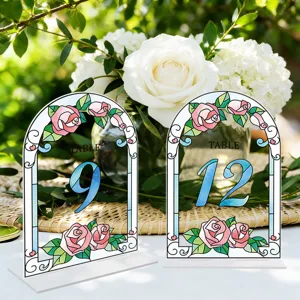 Acrylic wedding table numbers 9 and 12 decorative table signs set for party decor