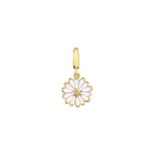 Goldener Edelstahl Emaillierte Gänseblümchen Blume Anhänger DIY Schmuck Schlüsselanhänger