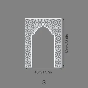 Middle Eastern style Mihrab wall sticker geometric arch acrylic mirror home decor size S 60x45cm