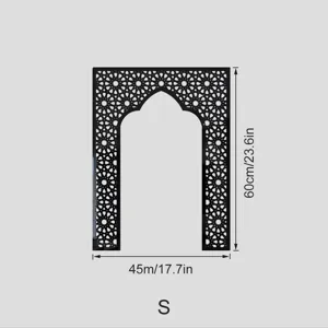 Middle Eastern style mihrab niche acrylic mirror wall sticker decorative arch panel S size