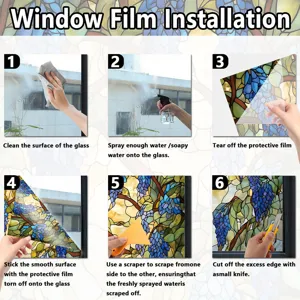 Decorative window film static cling glass sticker for home decor installation guide
