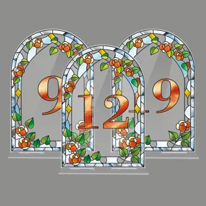 Acrylic arch table numbers for wedding party tabletop decorative signs 1-20 set display
