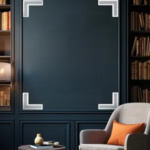 Adesivo murale d'angolo decorativo in acrilico, design in stile mediorientale per dettaglio d'arredo