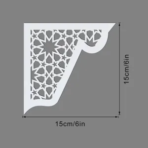 Adesivo murale decorativo angolare in acrilico stile medio orientale con stelle 15cm.