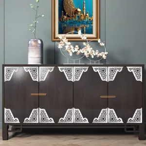 Adesivo da parete angolare in acrilico adesivo decorativo cavo per porta dettaglio