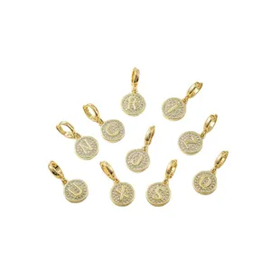 Gold paved letter charms, sparkling rhinestone alphabet pendants, DIY jewelry making accessories.