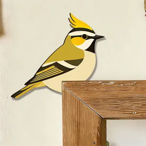 Adesivo per angolo porta uccello in legno decorazione casa adesivo murale simpatico animale