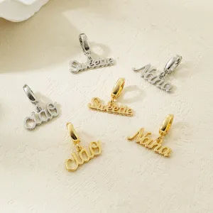 Fashion English word metal pendants DIY jewelry accessories gold and silver style