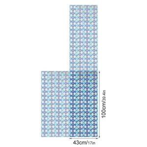 3D inreliëf statische raamfolie blauwe bloem glas sticker voor thuis raam privacy decor