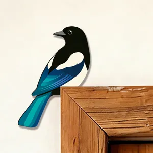 Adesivo per angolo porta in legno gazza decalcomania murale decorativa per casa