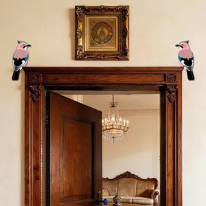 Adesivo per angolo porta in legno uccello decorazione murale ornamento casa