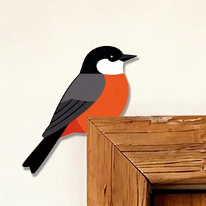 Adesivo da parete angolare in legno per decorazioni domestiche, graziosa decorazione d'arte.