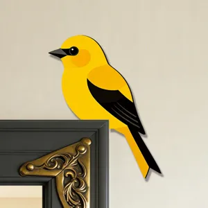 Adesivo murale per angolo porta uccello in legno arte decorativa per arredamento casa