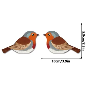 Adesivo angolare per porta in legno uccello adesivo murale decorativo coppia 10cm