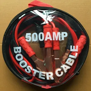 Auto Notfall Starthilfekabel 500A Batterie Booster Kabel Mit Kupfern Klemmen Und Tragbarem Runden Reißverschluss Aufbewahrungsbeutel