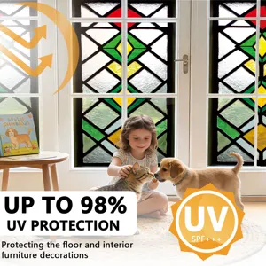 Stained glass window film static cling decorative privacy film UV protection glass sticker