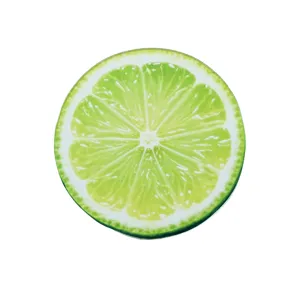 Round translucent acrylic bookmark featuring a vibrant lime slice design for book lovers.