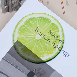 Transparent acrylic bookmark featuring a refreshing green lime slice pattern and stylish text.