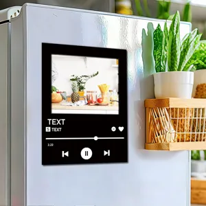 Acrylic music player fridge magnet decorative magnetic sticker for kitchen and home decor item