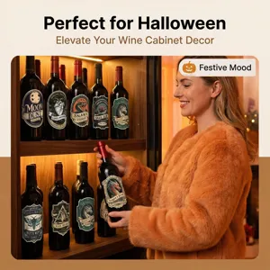 Halloween φωτεινό φίλτρο μπουκάλι αυτοκόλλητα λεπτομέρεια σκηνή για διακόσμηση κρασιού πάρτι.