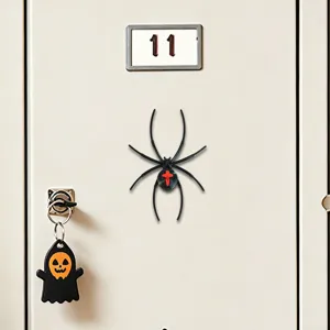 3D Halloween spider magnetic sticker detail view featuring realistic design for festive holiday party decor.