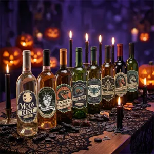 Αυτοκόλλητα μπουκαλιών Halloween vintage διακοσμητικές ετικέτες για πάρτι διακόσμηση