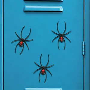 3D Halloween spider magnetic fridge sticker detail, perfect for party decor and metal surfaces.