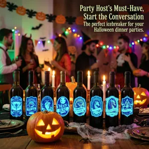 Halloween Αυτοκόλλητα Φθορισμού Μπουκαλιών Φίλτρου Για Τη Διακόσμηση Πάρτι Halloween