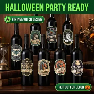 Halloween αδιάβροχα αυτοκόλλητα μπουκαλιών φίλτρων vintage ετικέτα για διακόσμηση πάρτι