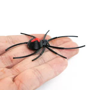 3D printed black spider magnetic fridge sticker, perfect for Halloween party decoration.