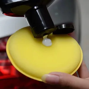 Car Waxing Sponge Round Edge Pressed High Density Sponge Pad Soft Absorbent Cleaning Tool For Auto Paint Care
