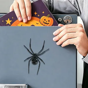 3D spider fridge magnet Halloween spooky decorative magnetic sticker for home party metal surface