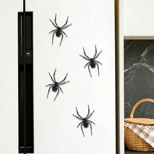 3D spider fridge magnet, Halloween decorative magnetic sticker, spooky home party decor detail view.