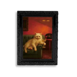 Retro Katzen Kühlschrankmagnet 3D dekorativer Fotorahmen magnetischer Aufkleber für Küche