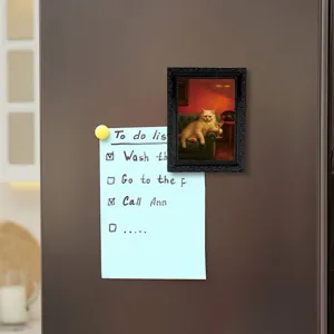 Vintage Katzen Bilderrahmen Kühlschrankmagnet, lustige Haustier Kunst Memo Clip Deko