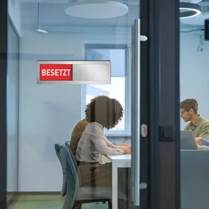 Acrylic office meeting room status indicator sliding sign board busy free sign office tool