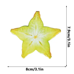 Transparent acrylic starfruit bookmark cute fruit page marker for student reading books.
