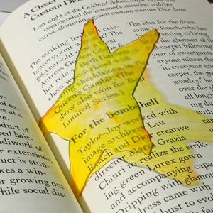 Transparent Acrylic Starfruit Shaped Bookmark Cute Fruit Design Book Marker For Student Reading Office Desk Decor